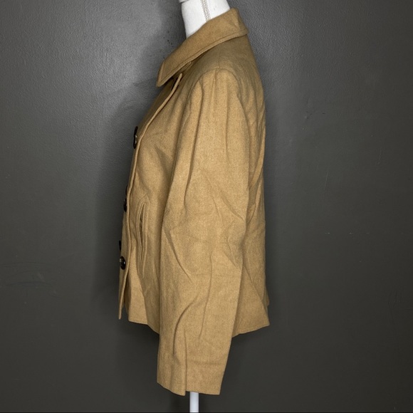 Lauren Ralph Lauren Camel Hair Peacoat Size 8 - Picture 5 of 14
